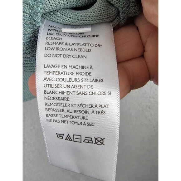 Urban Outfitters Womens Top L  Green Pullover V-Neck Reverse Seam Ribbed Texture - Picture 8 of 15